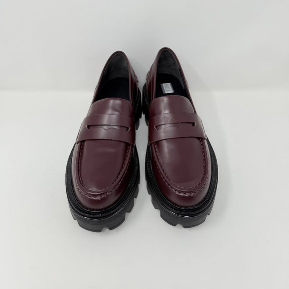 New Rag & Bone Quinn Lug Sole Loafer Burgundy Sz 39.5 - Picture 8 of 14